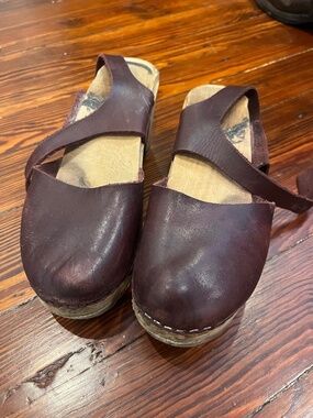 MIA Plum Mary Jane Clogs size 37